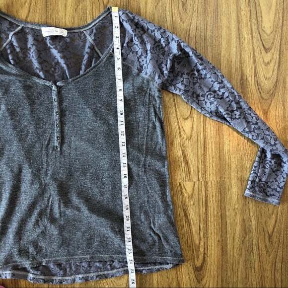 🔥 Abercrombie Lace Back Long Sleeve Shirt S - Picture 7 of 8